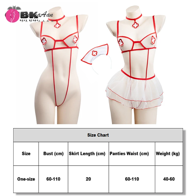 

Original Design Sexy Lingerie For Women Chiffon Underwear Set Nurse Cosplay Costumes Open Crotch Outfit Temptation Get Lay