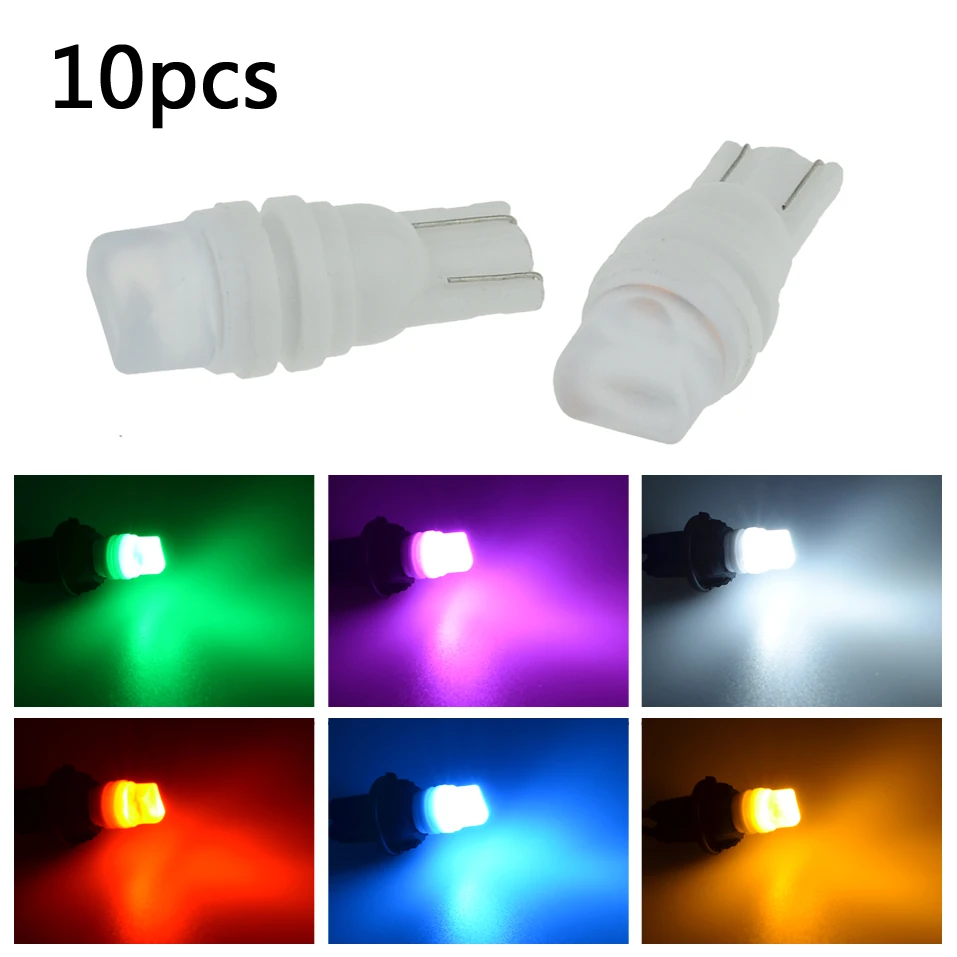 

10 шт., водонепроницаемые светодиодные Керамические ламсветильник T10 W5W