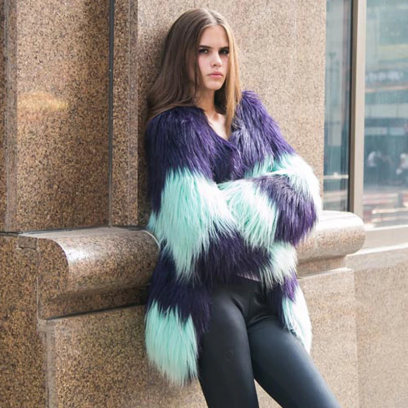 2019 сезон осень зима Новая женская пальто с мехом горный шерсть длинная куртка C