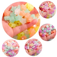100pcs 10mm mix colors luminous acrylic beads glow in the dark spacer uv beads for jewelry necklace decoration