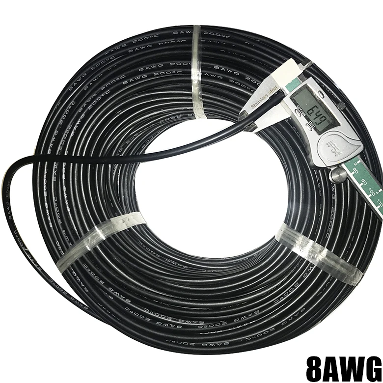 100 м 8AWG силиконовый провод ультра гибкий кабель 8.3мм2 высокая температура тестовая линия провод-60C~ 200C луженая медь кабель DHL