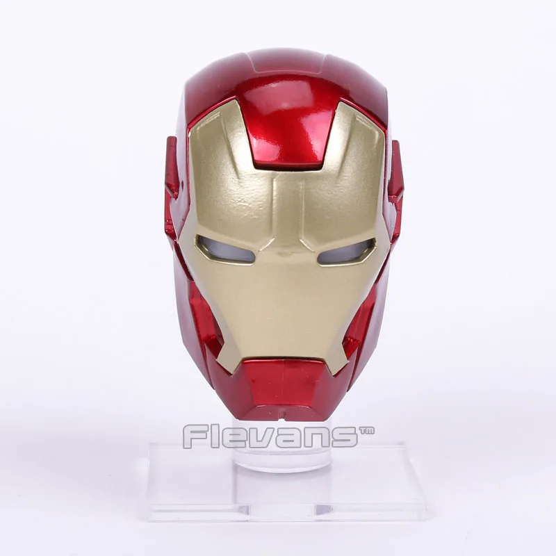 Avengers 2 Iron Man MK43 LED Light Helmet Captain America Shield Thor Hammer With Acrylic Base Mini Action Figure Toys | Игрушки и хобби