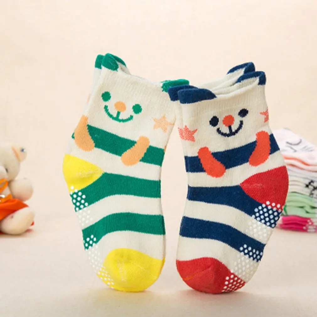 

1 Pairs Baby Socks 8-36 Months Toddler Girls Boys Ankle Socks Cotton Warm Non Slip Cartoon Crew Socks