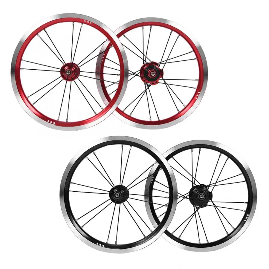 Складное велосипедное колесо сплав 9T 14 дюймов переднее и заднее V тормоз комплект