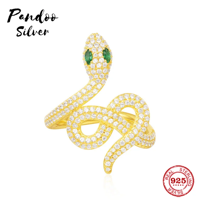Fashion Charm Sterling Silver Copy 1:1 Replica Yellow Serpentine Statement Ring Women Monaco Jewelry Gift With Logo | Украшения и