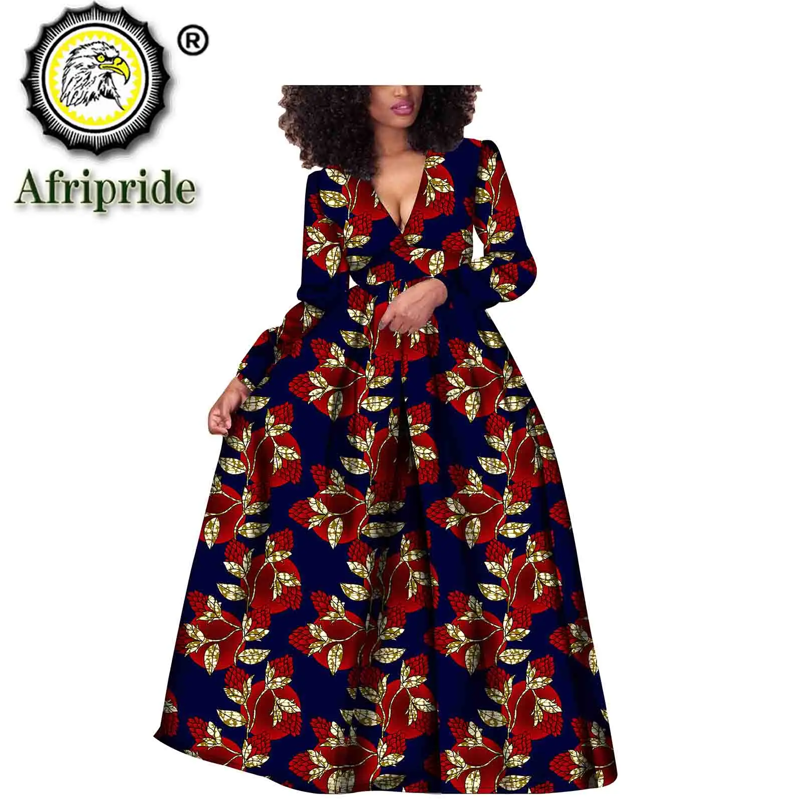 Женское платье в африканском стиле из чистого хлопка с принтом Анкары bashiki bazin riche