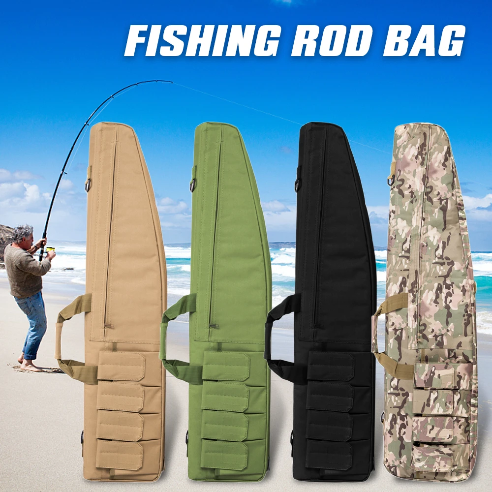 

Fishing Rod Bag Outdoor Padded Gear Bag Combat Training Gear Bag with Detachable Shoulder Strap