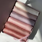 Роскошная Мерцающая атласная ткань в подарочной коробке однотонный простой шарф мусульманские шали головной платок тюрбан платок