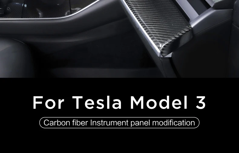 LUCKEASY для Tesla модель 3- Автомобильный Центральный контроль истинное углеродное волокно приборная панель