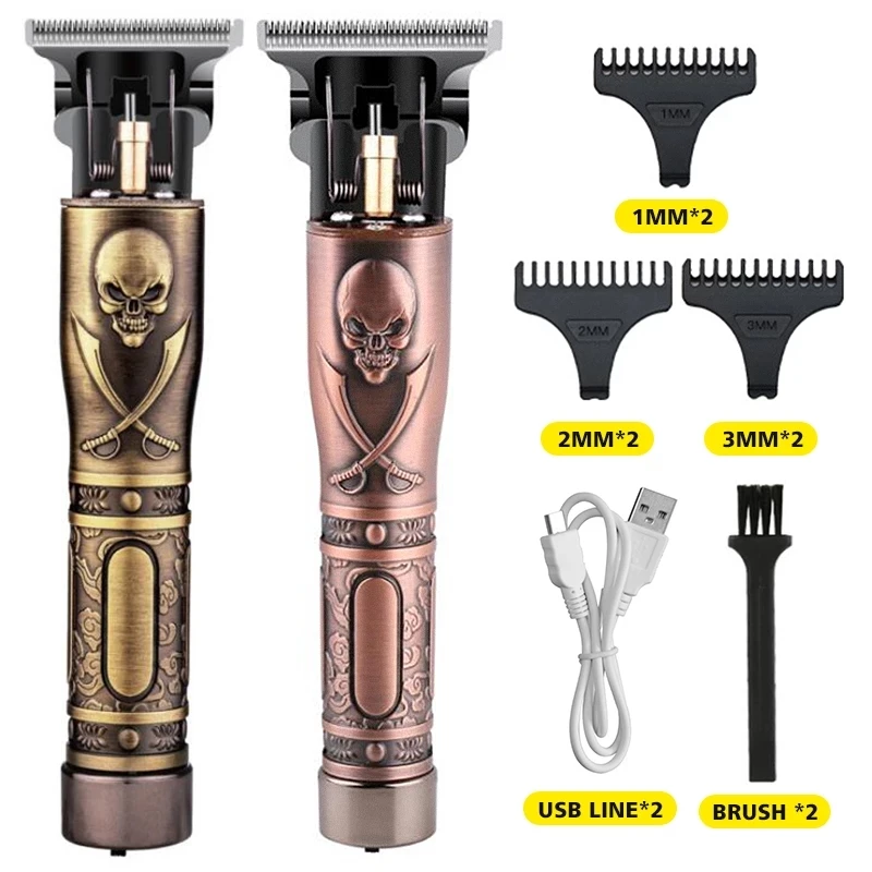 

Professional Hair Trimmer Barber Cordless Hair Cutting Machine Beard Trimmer Shaving Machine Wireless Electric 0mm homens Shaver