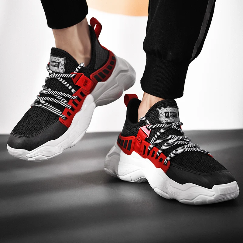 

2020 Fashion Sneakers Men Running Shoes Man Athletic Shoes Summer Mesh Flats Jogging Trainers Breathable Outdoor Chaussure Sport