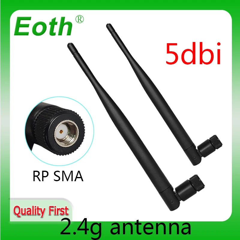 EOTH  2.4g antenna 5dbi sma female wlan wifi 2.4ghz antene pbx iot module router tp link signal receiver antena high gain