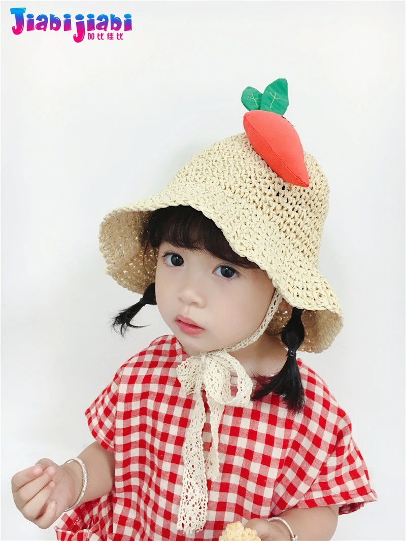 Панама для малышей летняя маленьких детей Солнцезащитная шляпа девочек рыбацкая