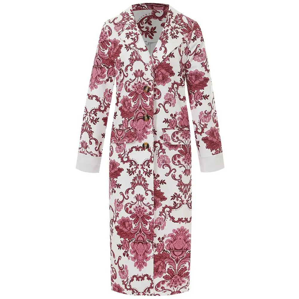 

2019 Coat Women Wool Winter Fashion Casual Print Lapel Long Sleeve Coat Plus Size Streetwear Coat Cashmere Woolen Coat Winter