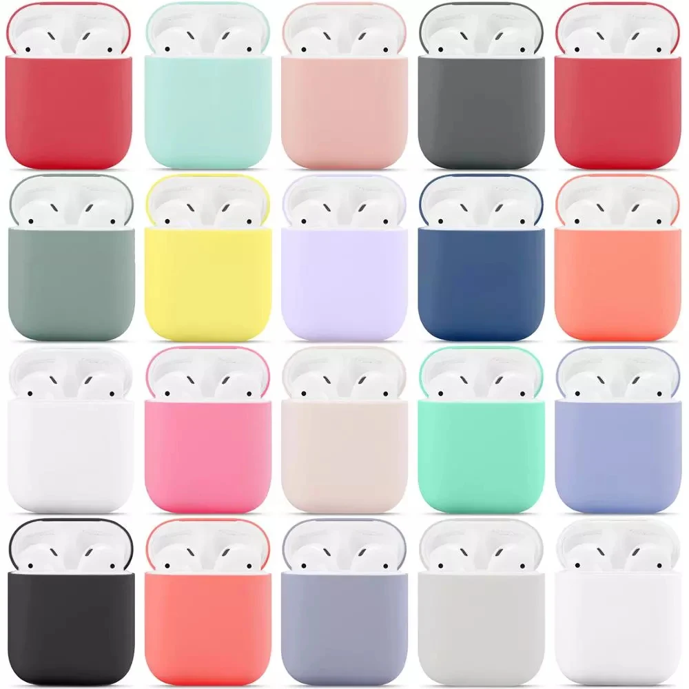 Мягкий силиконовый чехол для наушников Apple Airpods 1 2 защитный беспроводных Bluetooth