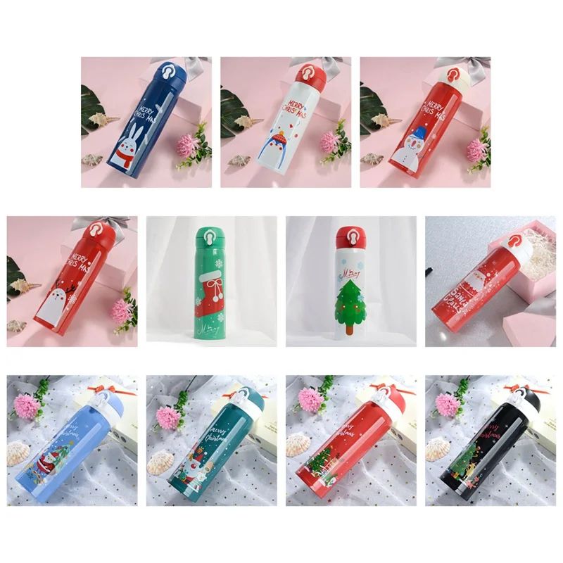 

Christmas Thermos Bottle Thermos Cup Vacuum Flask Home Thermal Water Bottle For Outdoor Travel Office Xmas Creative Gifts Cup