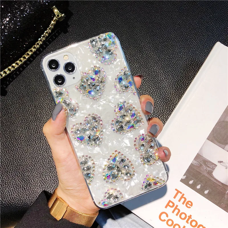 

Glitter Transparent Silicone iphone 12 pro max case,for iphone 12 case,for iphone 11 case,Cover Epoxy Love phone case