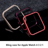 cover for apple watch case 44mm 40mm iwatch 3 42mm38mm diamond bumper protector for apple watch series 6 5 4 se accessories