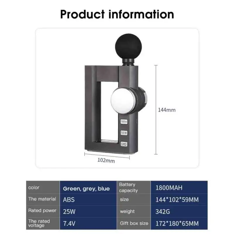 

New Fascia Gun Hot Compress Relax Muscles LCD Display Fascia Gun Massage Instrument Cervical Spine Relaxation Fitness Massages