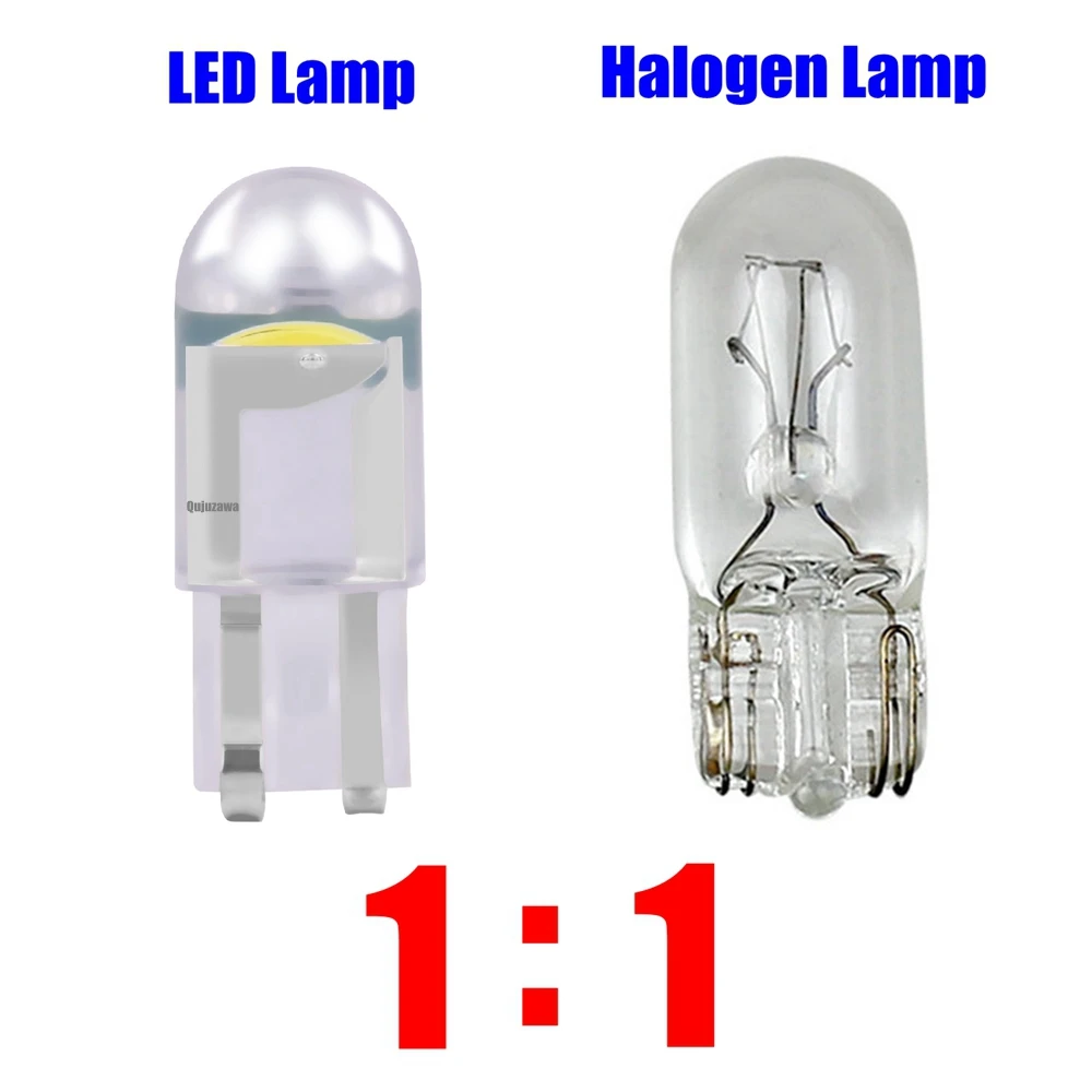 10 шт. T10 W5W WY5W COB LED Автомобильный Клин парковочный свет Поворотная боковая лампа