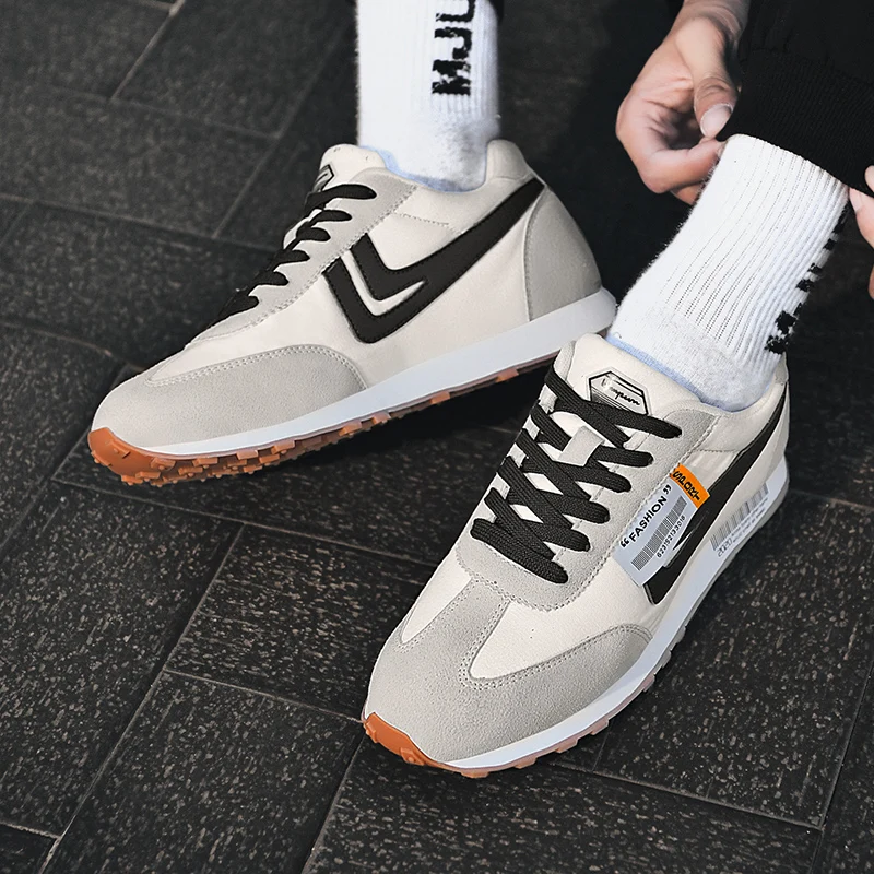 

Spring Leather Causal Shoes Men 2021 Male Casual Light Shoes Sneakers Lac-up Flats Breathable Outdoors Sapato