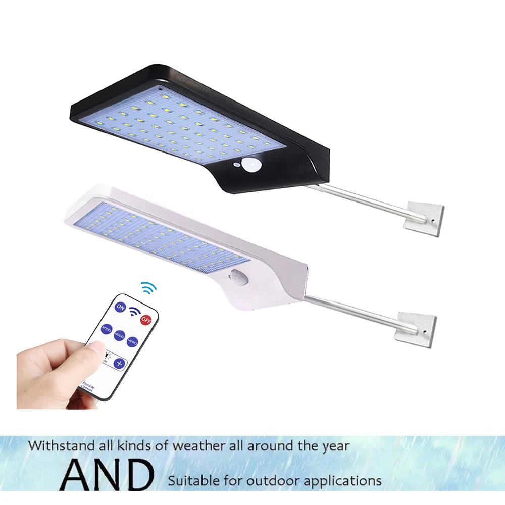 Дистанционный 48/36 светодиодный светильник на солнечной батарее с датчиком