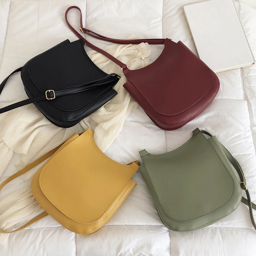 

Ladies Shoulder Handbag Fashion Pure Color Leather Handbag for Women 2020 Designer Luxury Tote Crossbody Bag