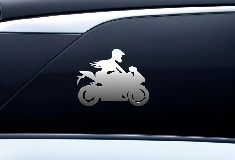 Красивая девушка на мотоцикле автомобиле наклейки для светильник дизайн