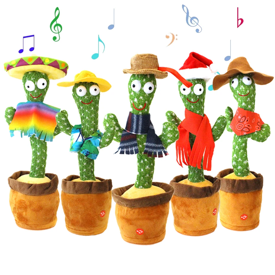 

Cactus Plush Toy Electronic Dancing Toy with 120 English Song Plush Dancing Cactus Early Childhood Education Toy for Children