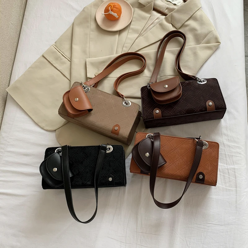 

Scrub Leather Shoulder Bags for Women 2020 Winter Women Fashion Trend Branded Handbags and Purses Lady Fashion Hand Bag