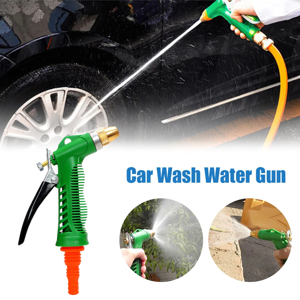 

High Pressure Water Spray Gun Adjustable Metal Brass Nozzle Garden Lawn Watering Car Wash Hose Pipe