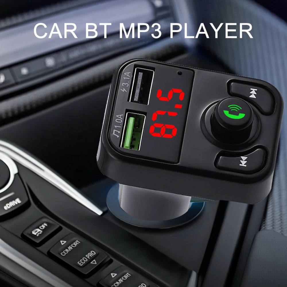Автомобильный FM-трансмиттер с Bluetooth 5 0 двойное зарядное устройство USB