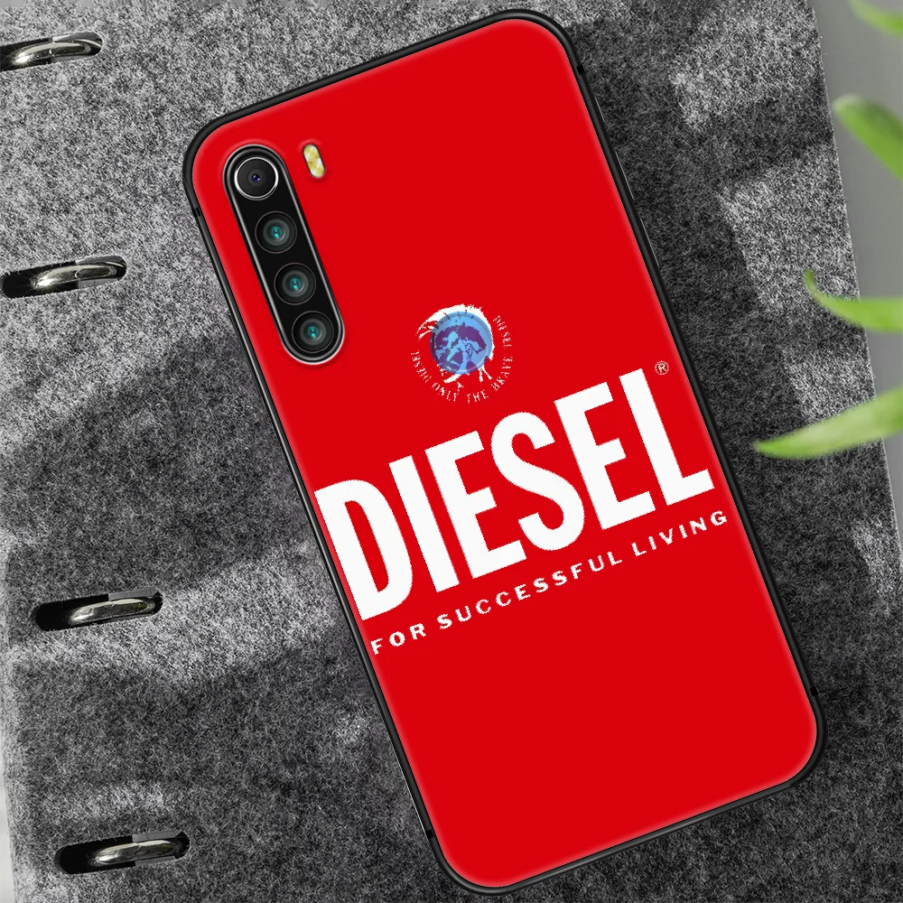 

Italian fashion brand Diesel Phone Case Cover Hull For XIAOMI Redmi 7 7a 8 8a 9 10X NOTE 6 7 7s 8 8t 9 9s Pro Max black Bumper