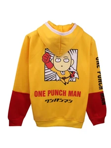 Бесплатная полипропиленовая толстовка с надписью One Punch Man, с рисунками из мультфильмов, косплей Сайтама, одежда для мужчин и женщин, костюм, свитшоты, Мужская аниме одежда