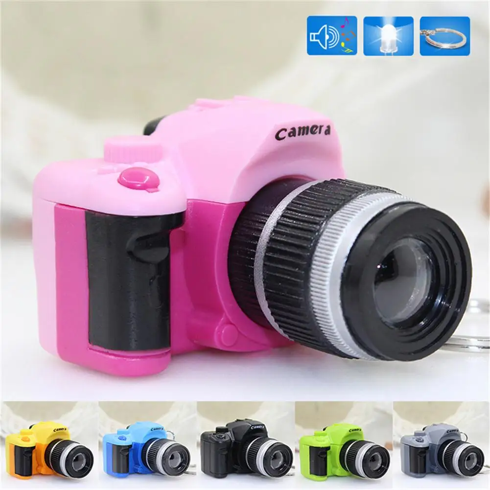 Милые светодиодный Камера мигающие игрушки для детей цифровая брелок световой
