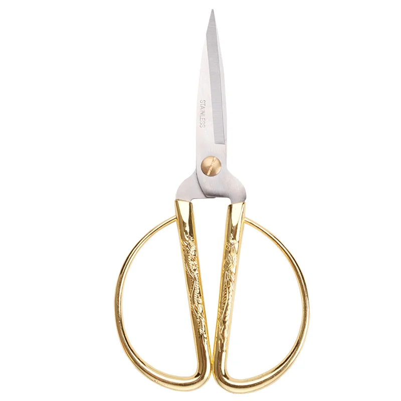 

Gold Dragon Phoenix Bonsai Scissors Wedding Shears Home Office Cutting Tool
