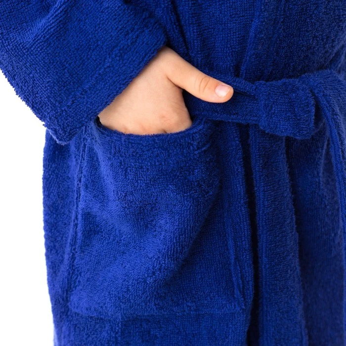 Халат махровый детский Рыцарь размер 30 цвет синий 340 г/м² хл. 100% с AIRO | Мать и