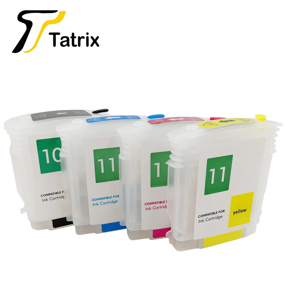 Tatrix 4PK многоразового использования для hp 10 11 пустой чернильный картридж подходит