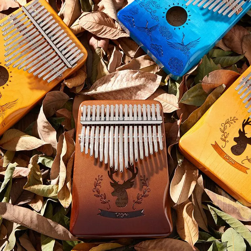 

Thumb karinba 17 tone/21 tone single maple Kalimba finger karinba portable instrument
