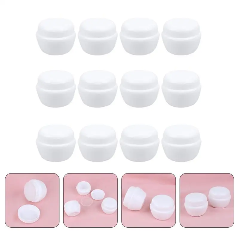 Многоразовые круглые образцы банки контейнер для лосьона кремов горшков