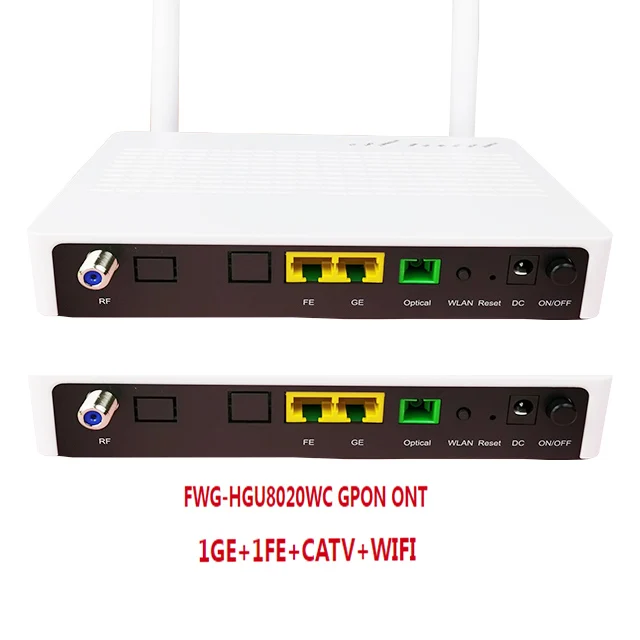 

Новинка 100%, оригинальная фотография, GPON ONT, 1GE + 1FE + CATV + WIFI Ont ONU Gpon fiberhome, модем onu, английская версия без питания