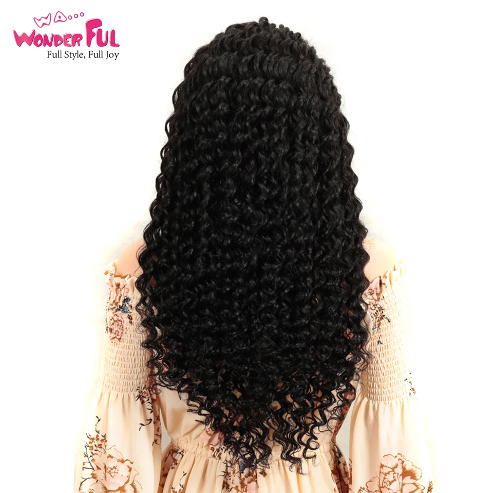 WA.WONDERFUL Deep Wave 13X4 Lace Front Wig M Remy Human Hair Wigs Natural Color 8-28 Inch WH 13X4 LACE DIY DEEP