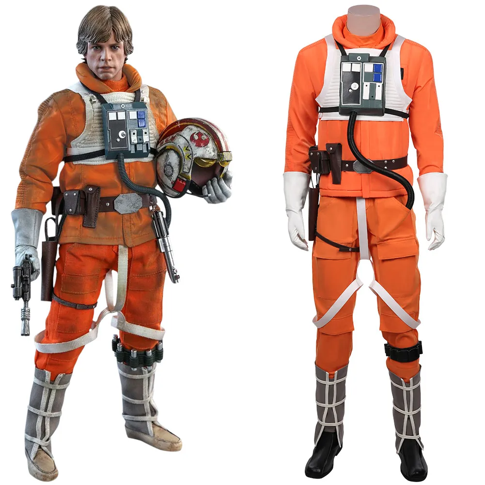 

Костюм Пилота Люка Скайуокера, косплей, Космический комбинезон, наряд-униформа, карнавальные костюмы на Хэллоуин