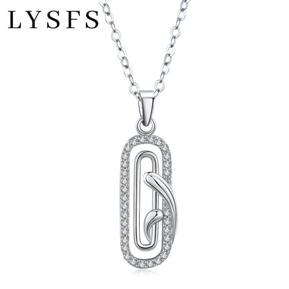 

LYSFS Classic Trendy Elegant 925 Sterling Silver Classic Pendant Necklace Fine Jewelry for Women
