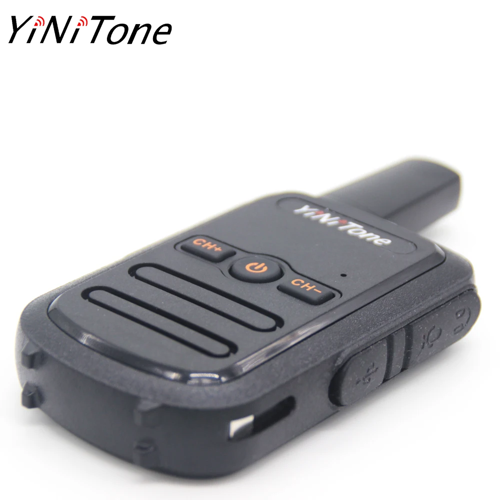 YiNiTone T17 Mini Walkie Talkie Handheld Two-way Radio 0.5W/2W UHF 400-470MHz VOX USB Charge Scrambler Ham Radio Hf Transceiver