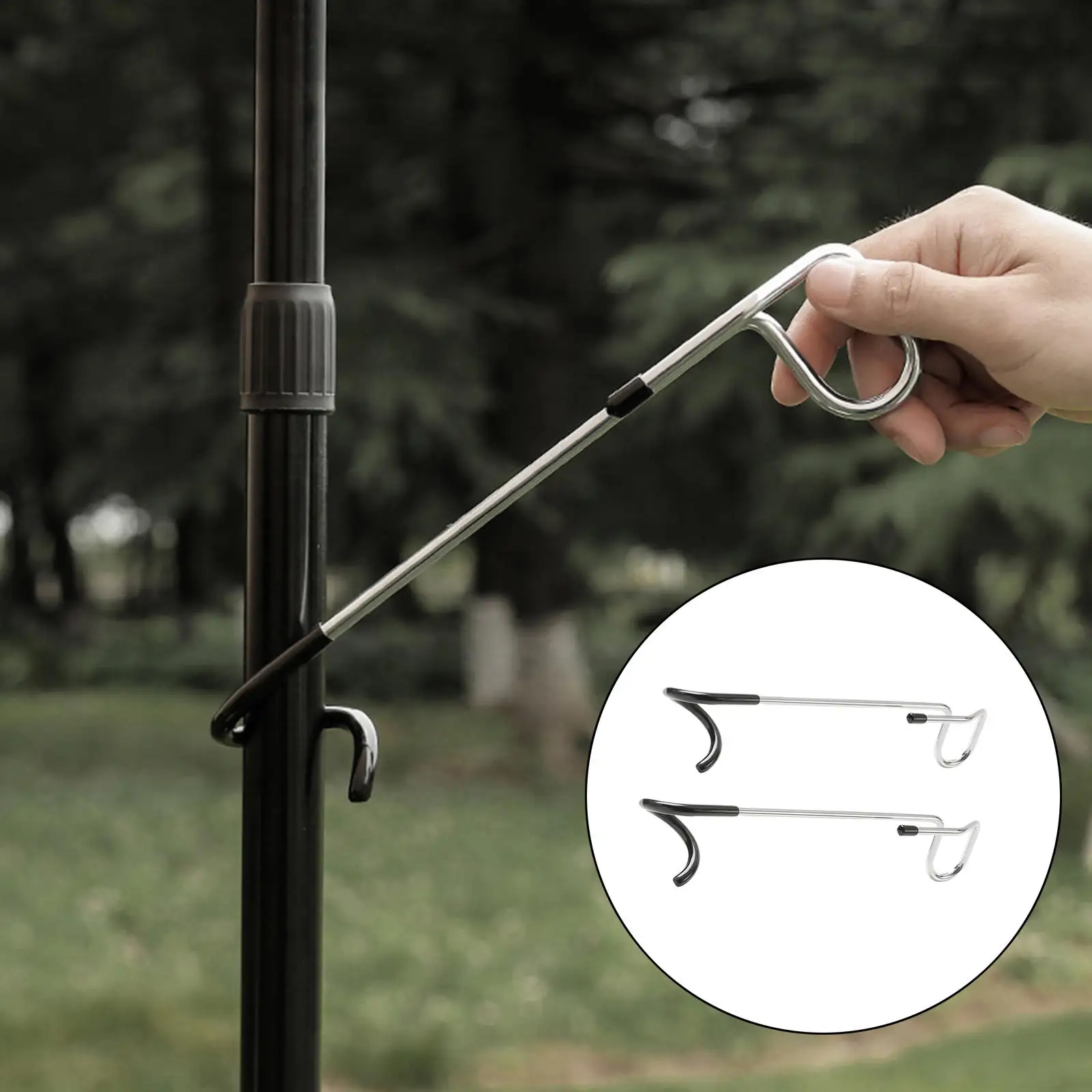 

Multifunction Lamp Hanger Post Outdoor Multi-Purpose Equipment Portable Pole Lantern Hook for River Fishing Climbing Fishing