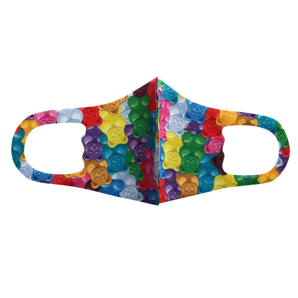 Детская шелковая маска с принтом для мальчиков и девочек защищающая от пыли