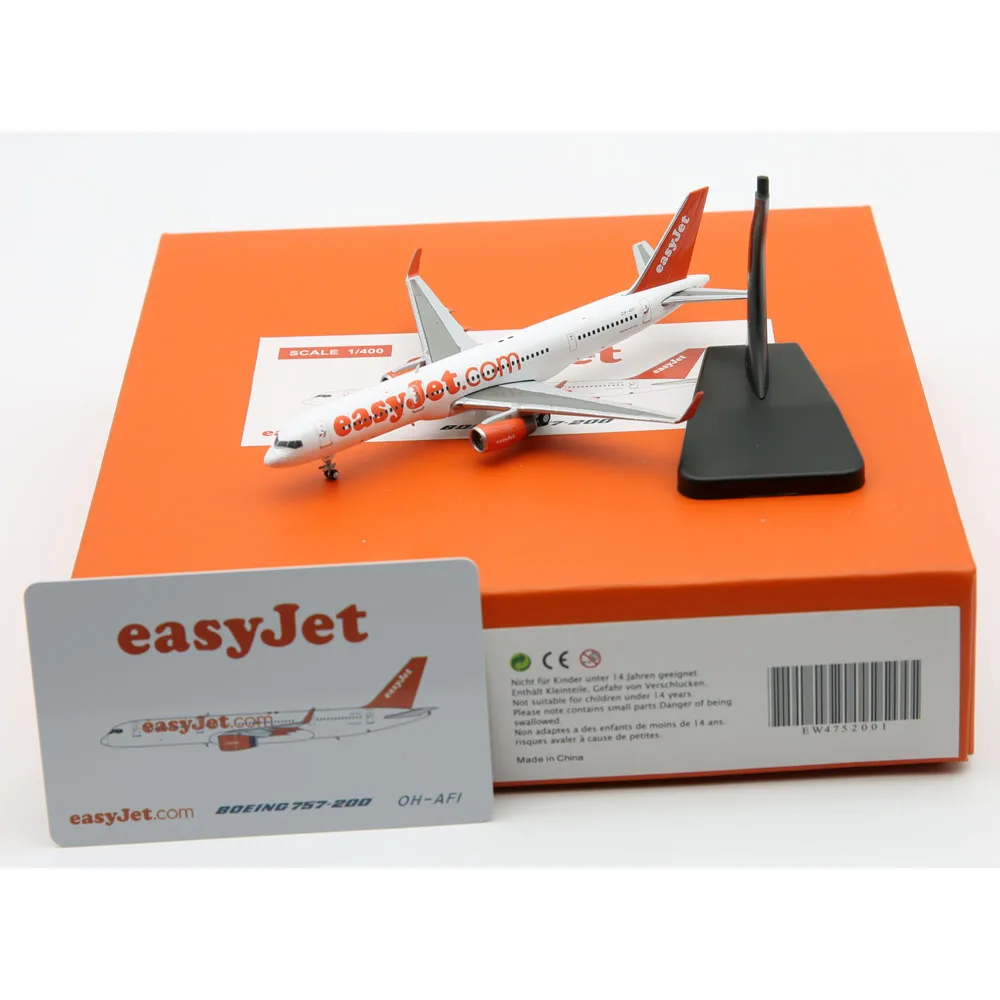 Коллекционный самолет из сплава 1:400 подарок JC Крылья EW4752001 easyJet Airlines Боинг 757-200 литая модель самолета