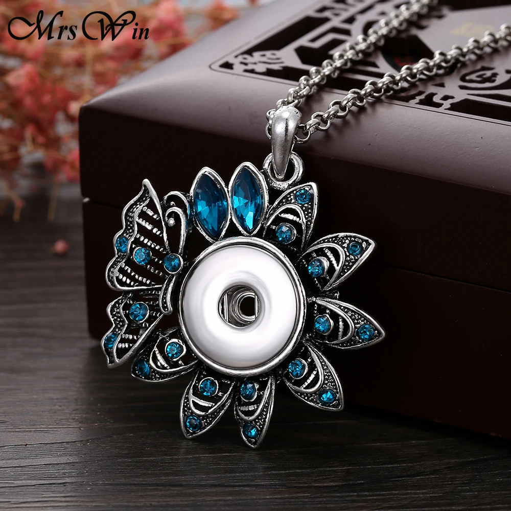 Новые ювелирные изделия высокого качества Стразы Лебедь Кнопка Ожерелье для