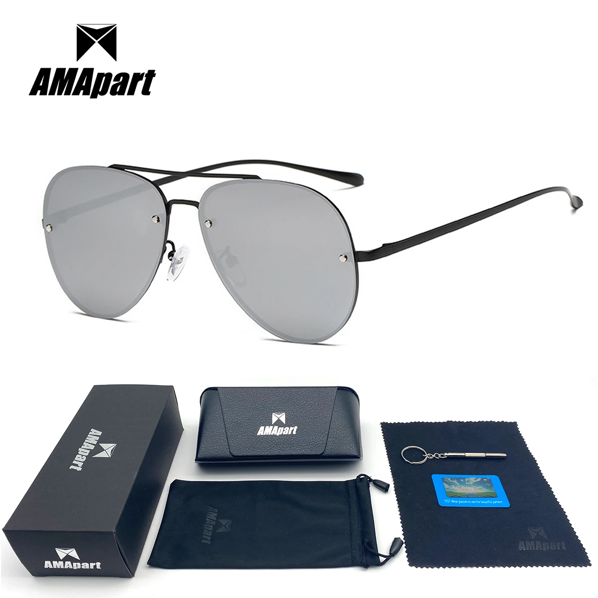 

AMApart High Quality Polarized Sunglasses For Men Women Driving Fishing Sports Outdoors UV400 Protection Anti-Glare